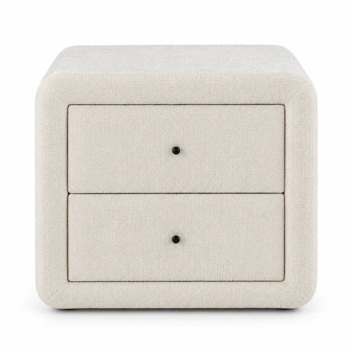 Table de Chevet MONACO Skybedd en tissu crème, vue de face