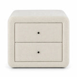 Table de Chevet MONACO Skybedd en tissu crème, vue de face